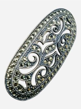 Vintage Judith Jack Sterling Marcasite Brooch